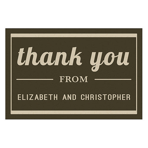 Bistro Bliss Large Rectangular Card White Background With Charcoal Text