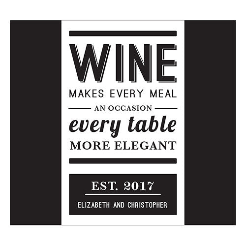 Bistro Bliss Rectangular Label Charcoal