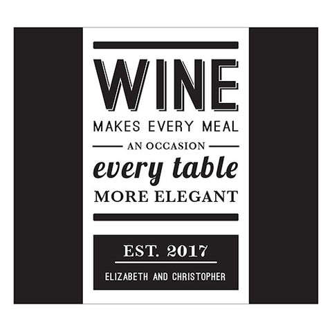 Bistro Bliss Rectangular Label Charcoal