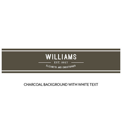 Bistro Bliss Water Bottle Label White Background With Charcoal Text