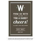 Bistro Bliss Wine Label White Background With Charcoal Text