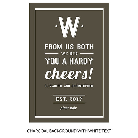 Bistro Bliss Wine Label White Background With Charcoal Text