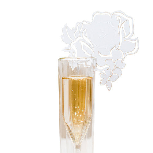 Laser Expressions Floral Dreams Die Cut Card Ivory