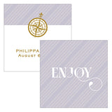Vintage Travel Square Favor Tag - Thank You Pastel Blue