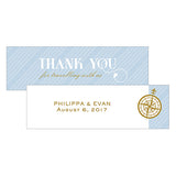 Vintage Travel Small Rectangular Favor Tag - Open Format White