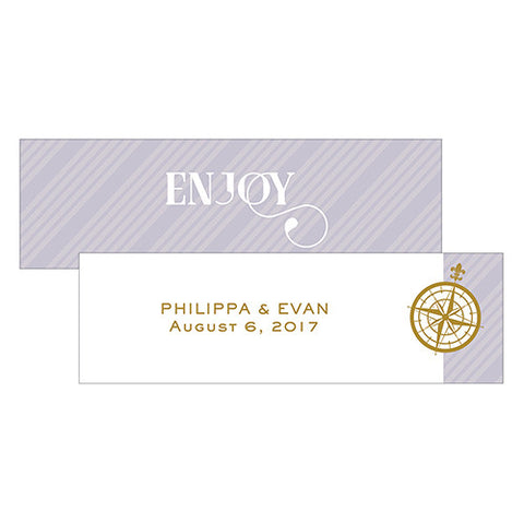 Vintage Travel Small Rectangular Favor Tag - Open Format White
