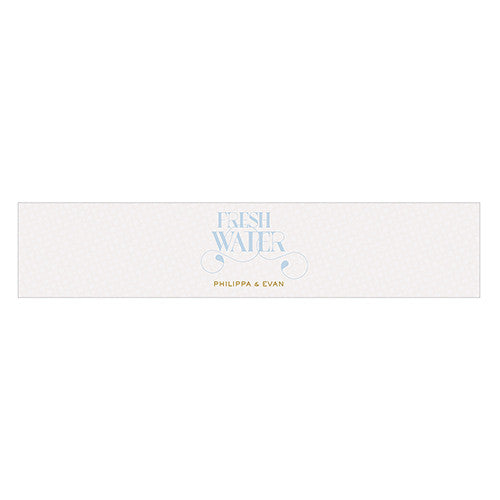 Vintage Travel Water Bottle Label White