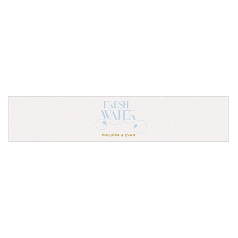 Vintage Travel Water Bottle Label White