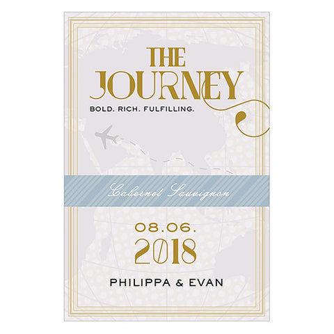 Vintage Travel Wine Label - Journey