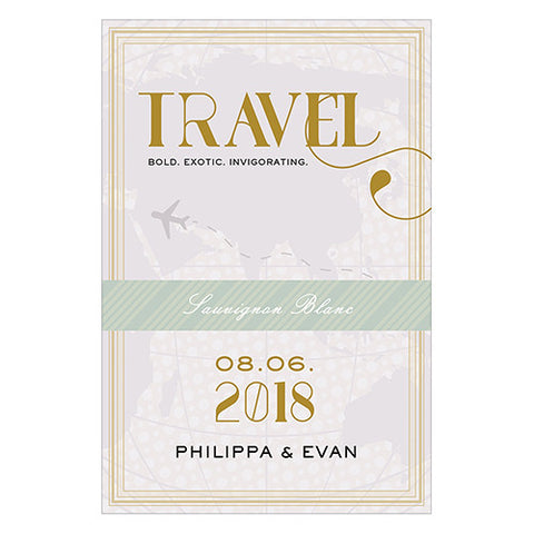 Vintage Travel Wine Label - Travel