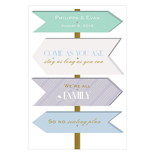 Vintage Travel Pick A Seat Directional Poster Sign