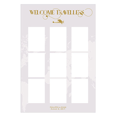 Personalized Seating Chart Kit With Vintage Travel Design