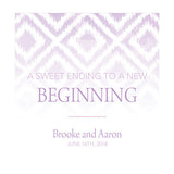 Ikat Personalized Premium Canvas Backdrop Lavender