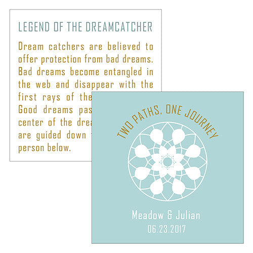 Dreamcatcher Legend Square Favor Card