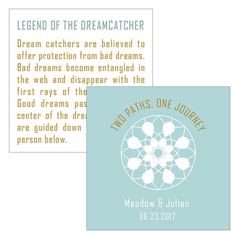 Dreamcatcher Legend Square Favor Card