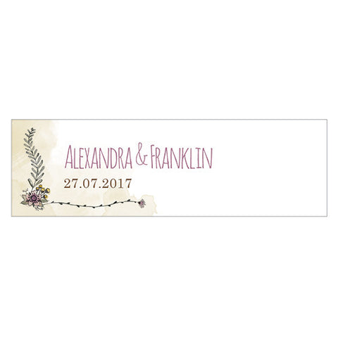 Natural Charm Small Rectangular Favor Tag