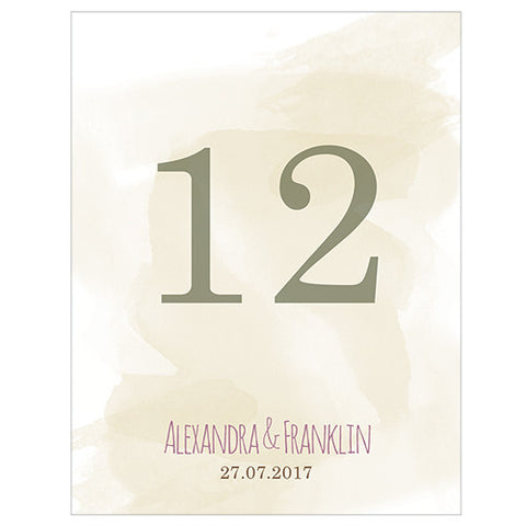 Natural Charm Table Numbers Numbers 1-12