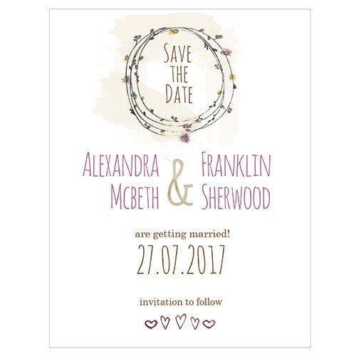 Natural Charm Save The Date Card