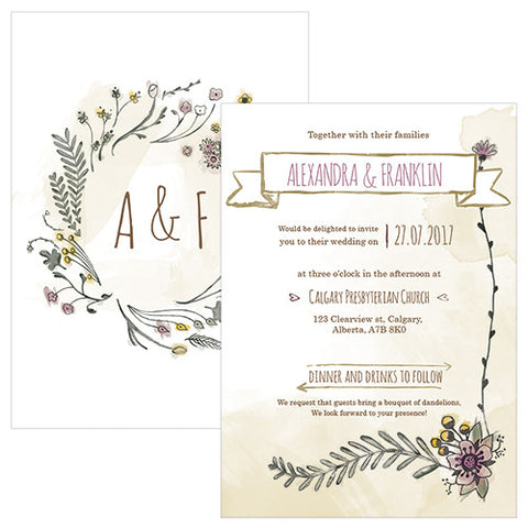 Natural Charm Vertical Invitation