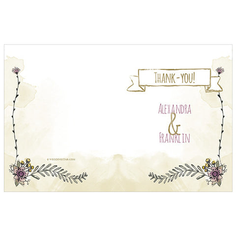 Natural Charm Thank You Card With Fold