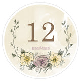 Natural Charm Round Table Numbers Numbers 1-12