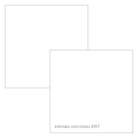 Monogram Simplicity Square Favor Tag - Open Area for Embossing-Stamping