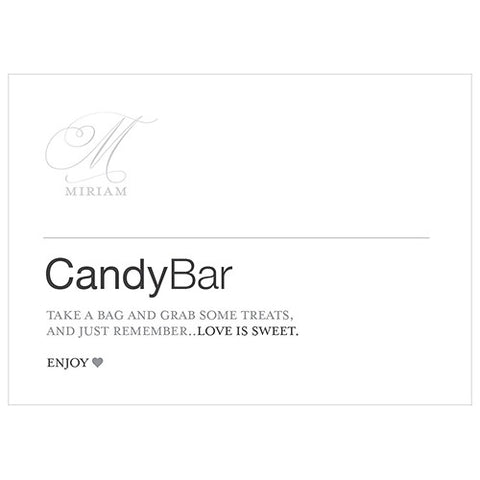 Monogram Simplicity Open Format Table Sign - Elegant