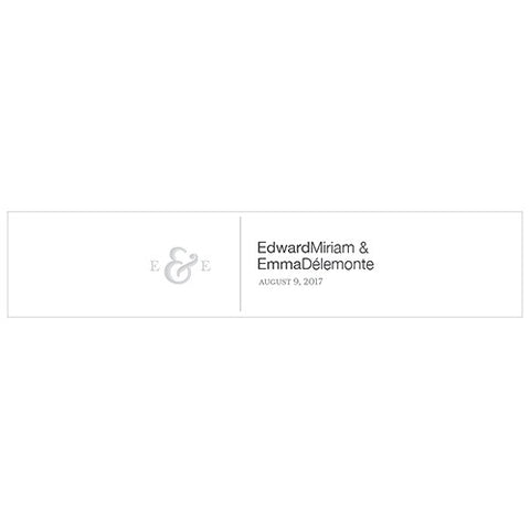 Monogram Simplicity Water Bottle Label - Simple Ampersand