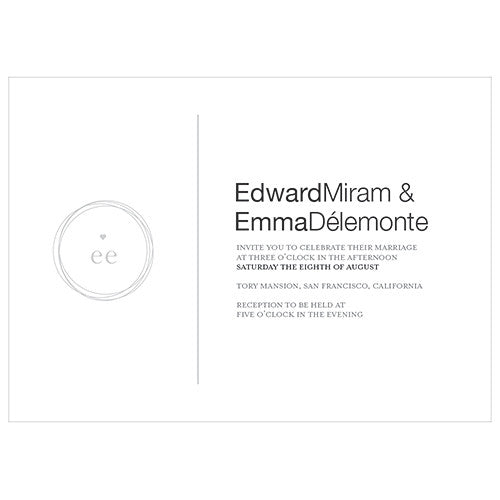 Monogram Simplicity Invitation - Modern
