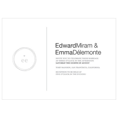 Monogram Simplicity Invitation - Modern