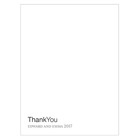 Monogram Simplicity Place Card With Fold - Open Area for Embossing-Stamping