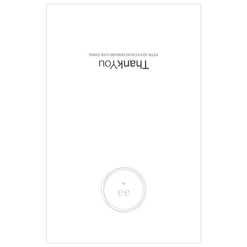 Monogram Simplicity Thank You Card With Fold - Modern
