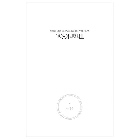 Monogram Simplicity Thank You Card With Fold - Modern