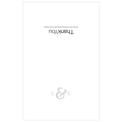 Monogram Simplicity Thank You Card With Fold - Simple Ampersand