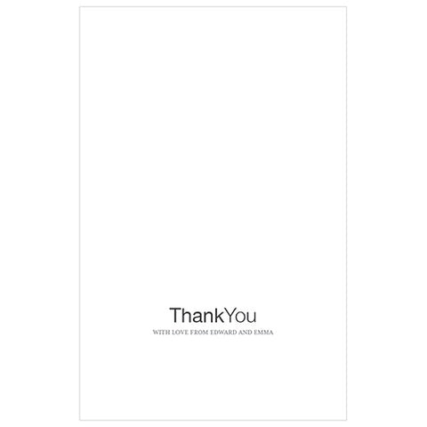 Monogram Simplicity Thank You Card With Fold - Open Area for Embossing-Stamping