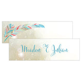 Feather Whimsy Small Rectangular Favor Tag Purple
