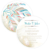 Feather Whimsy Personalized Hand Fan Purple