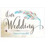 Feather Whimsy Directional Poster Purple