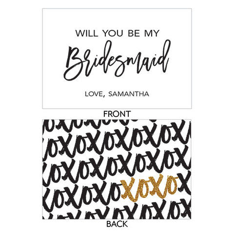 Sparkle Large Rectangular Tag - XOXO