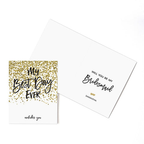 Sparkle Thank You Card With Fold