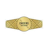 Personalized Cigar Band / Beer Bottle Neck Label - Gold Metallic Foil Gold
