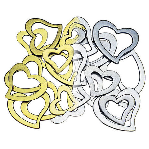 Stylized Open Hearts Gold
