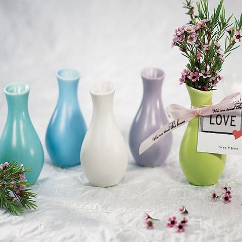 Mini Bud Vase Wedding Favor Blue Breeze