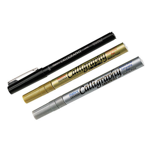 Calligraphy Marker No Shirt Clip - Metallic Gold