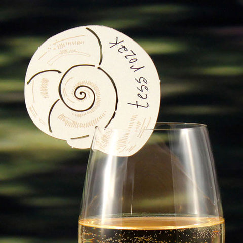 Laser Expressions Shell Die Cut Card Ivory