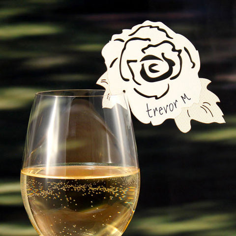 Laser Expressions Begonia Die Cut Card Ivory