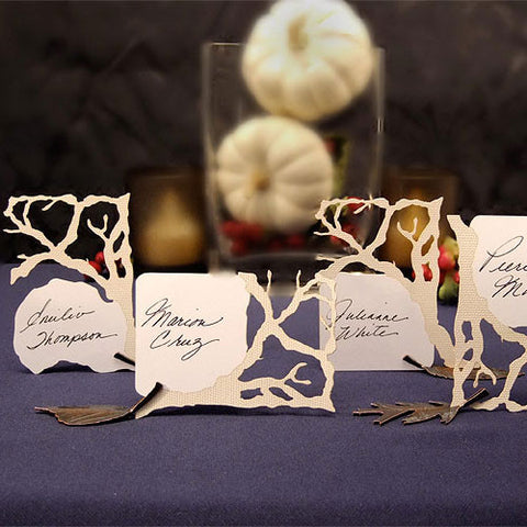 Laser Expressions Branch Die-Cut Cards Black