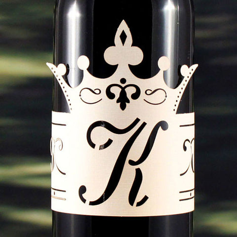 Laser Expressions Queen Crown Decorative Monogram Wrap Black