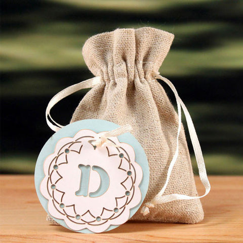 Laser Expressions Crochet Monogram "Double-Luxe" Tag