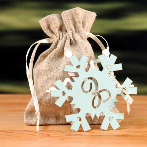 Laser Expressions Snowflake Monogram "Double-Luxe" Tag